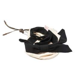 Marni Black Fabric Bow Belt 75 cm