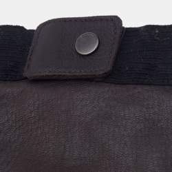 Marni Dark Brown Leather Long Gloves 