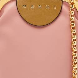 Marni Pink/Red Leather Kisslock Phone Chain Pouch