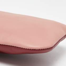 Marni Pink/Red Leather Kisslock Phone Chain Pouch