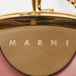 Marni Pink/Red Leather Kisslock Phone Chain Pouch