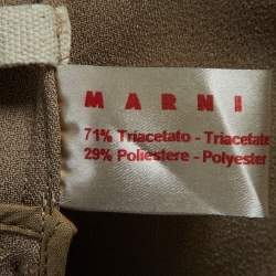 Marni Beige Crepe Open Front Jacket S
