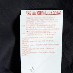 Pre Owned Marni Black Denim Buttoned Back Puff Sleeves Top L