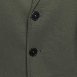 Marni Green Virgin Wool & Wool Rib Knit Blazer S