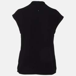 Pre Owned Marni Black Crepe Neck Tie Sleeveless Top S