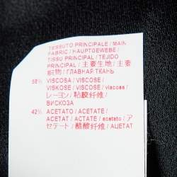 Pre Owned Marni Black Georgette Zip Detailed Hem Pants M