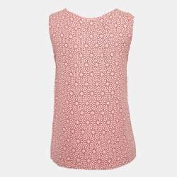 Marni Pink Printed Crepe Sleeveless Top S
