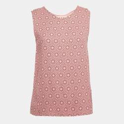 Marni Pink Printed Crepe Sleeveless Top S