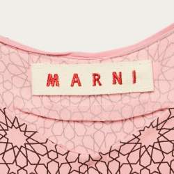 Marni Pink Printed Crepe Sleeveless Top S