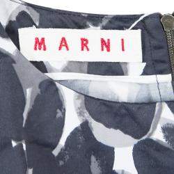 Pre Owned Marni Abstract Floral Print Sleeveless Drop Waist Shift Dress M