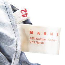 Pre Owned Marni Abstract Floral Print Sleeveless Drop Waist Shift Dress M