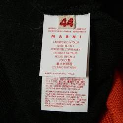 Marni Multicolor Color-blocked Wool Knit Asymmetrical Sweater M