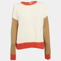 Marni Multicolor Cashmere Knit Open Back Sweater M