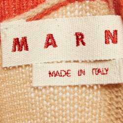 Marni Multicolor Cashmere Knit Open Back Sweater M