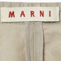 Marni Beige Linen Belted Capri Pants S
