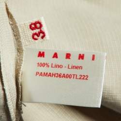 Marni Beige Linen Belted Capri Pants S