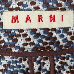 Marni Blue/Brown Lurex Tweed Jacket S