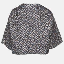 Marni Blue/Brown Lurex Tweed Jacket S