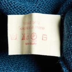 Marni Blue Embellished Wool Full Sleeve Sweater S