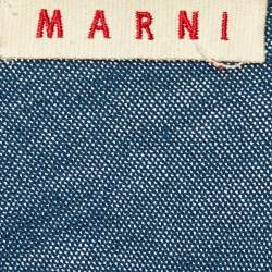 Marni Blue Embellished Wool Full Sleeve Sweater S