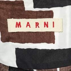 Marni Multicolor Printed Tie-Up Waist Detail Mini Skirt S