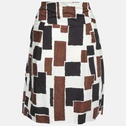 Marni Multicolor Printed Tie-Up Waist Detail Mini Skirt S