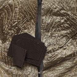 Marni Metallic Textured Jacquard Silk Blend Crop Jacket S