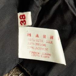 Marni Metallic Textured Jacquard Silk Blend Crop Jacket S