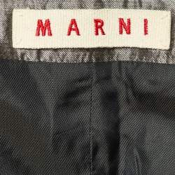 Marni Metallic Textured Jacquard Silk Blend Crop Jacket S