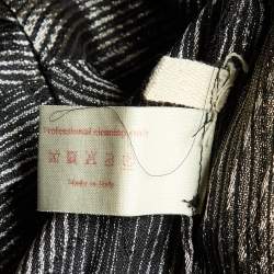 Marni Metallic Stripe Lurex Silk Blend Trapeze Top S