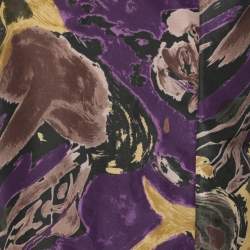 Pre Owned Marni Purple/Gold Polyester Sleeveless Loose Fit Blouse M