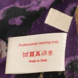 Pre Owned Marni Purple/Gold Polyester Sleeveless Loose Fit Blouse M