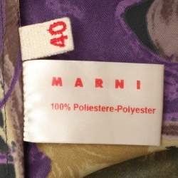 Pre Owned Marni Purple/Gold Polyester Sleeveless Loose Fit Blouse M