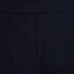 Pre Owned Marni Navy Blue Pleated Wool Mini Skirt M