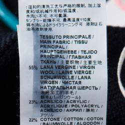 Pre Owned Marni Navy Blue Pleated Wool Mini Skirt M