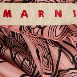 Pre Owned Marni Pink Printed Silk Full Sleeve Top M