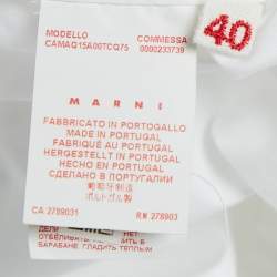 Pre Owned Marni White Cotton Button Front Blouse S