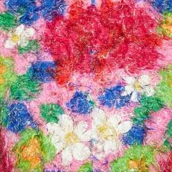 Marni Multicolor Floral Print Cotton Blend and Lurex Top S