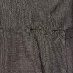 Marni Charcoal Grey Cotton Faux Wrap Dress S