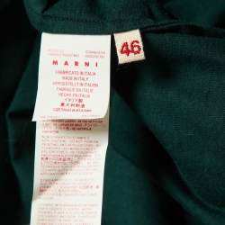Marni Green Polka Dotted Cotton Sleeveless Shift Dress L