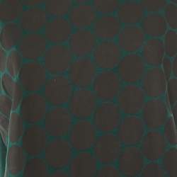 Marni Green Polka Dotted Cotton Sleeveless Shift Dress L
