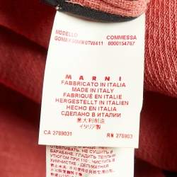 Marni Coral Pink Wool A-Line Skirt L