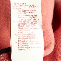 Marni Coral Pink Wool A-Line Skirt L