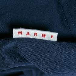 Marni Navy Blue Printed Cotton Crew Neck T-Shirt XL