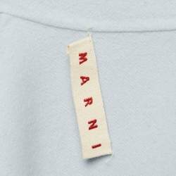 Marni Blue Wool Blend Felt Mid-Length Coat L