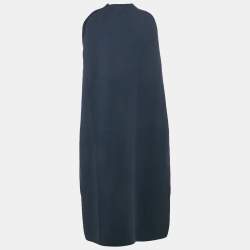 Marni Navy Blue Wool Long Cape M