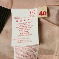 Pre Owned Marni Green Floral Embroidered Jacquard Short Coat S