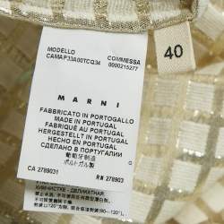 Marni Cream Lurex and Cotton Tunic S
