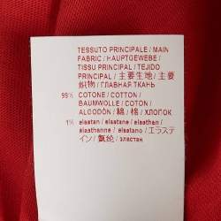 Marni Orange Jersey Back Tie-Up Detail Top S