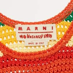 Marni x No Vacancy Inn Multicolor Stripe Crochet Mini Dress L